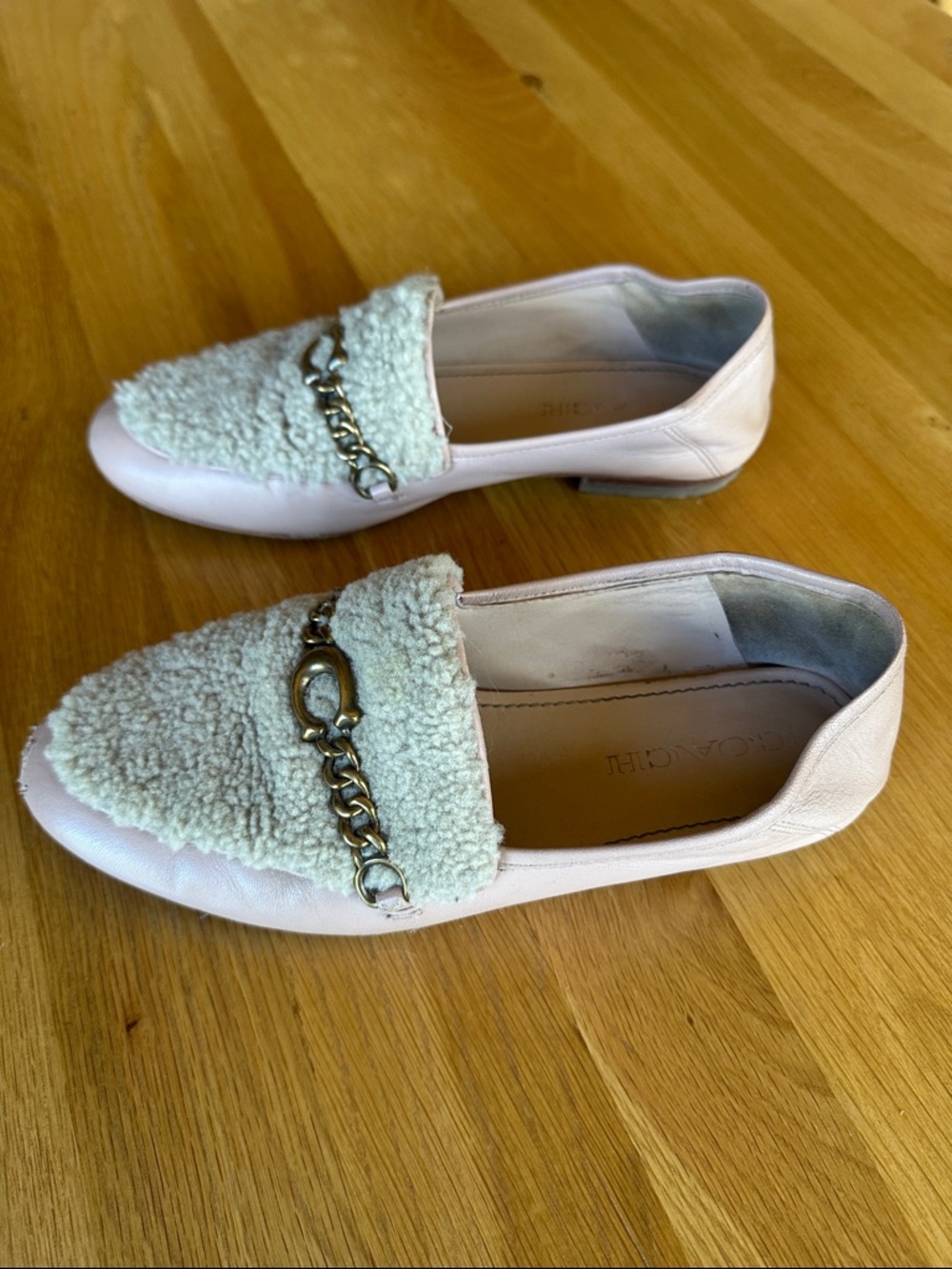 Coach leather loafers/ mules